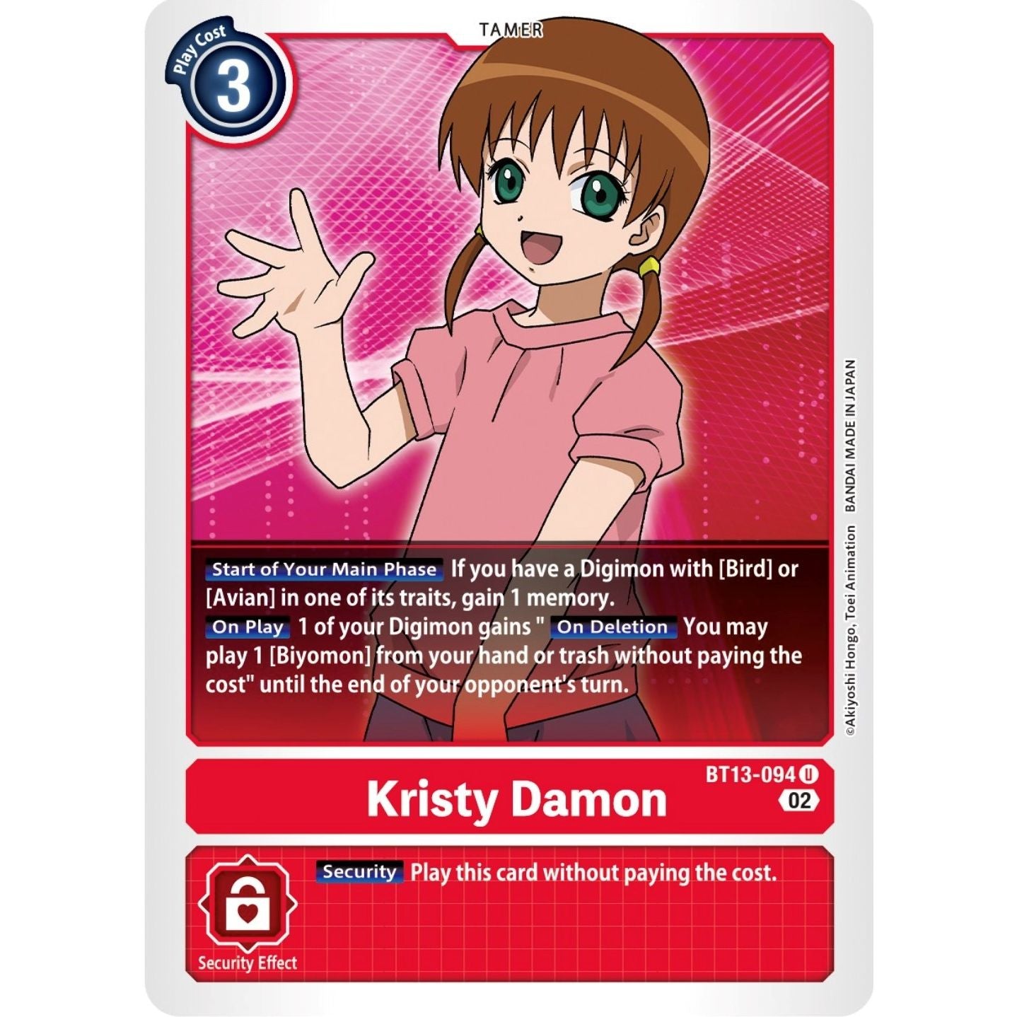 Image for Kristy Damon (BT13-094 U) (BT13) - Digimon Card Game