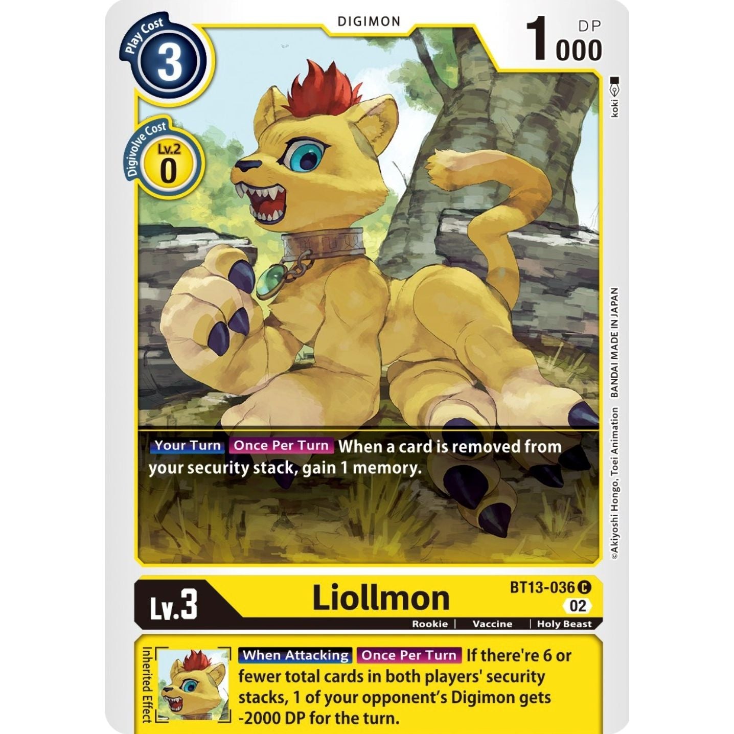 Image for Liollmon (BT13-036 C) (BT13) - Digimon Card Game