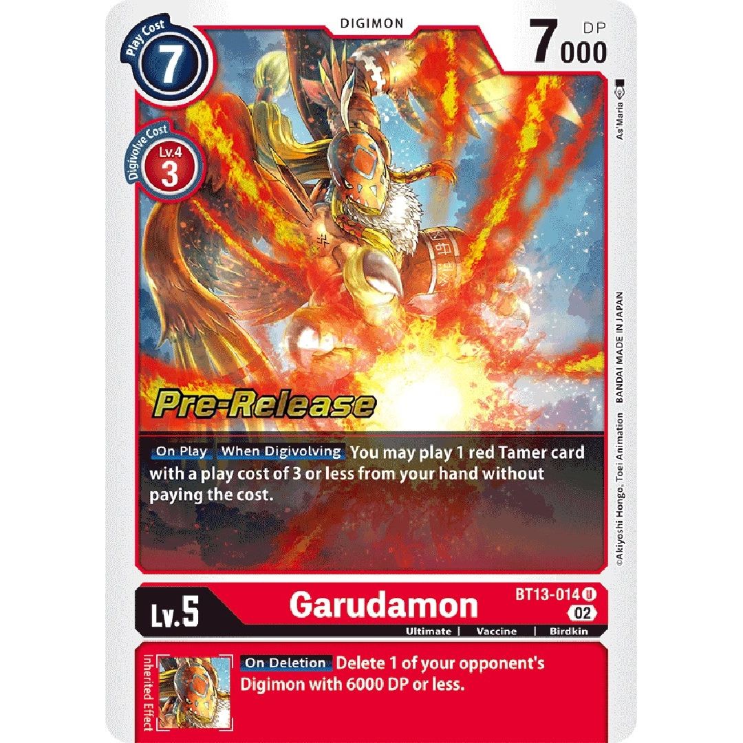 Image for Garudamon (BT13-014 U) (BT13_PR) - Digimon Card Game