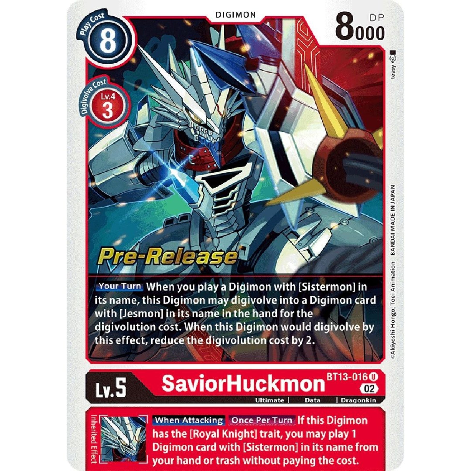 Image for SaviorHuckmon (BT13-016 U) (BT13_PR) - Digimon Card Game