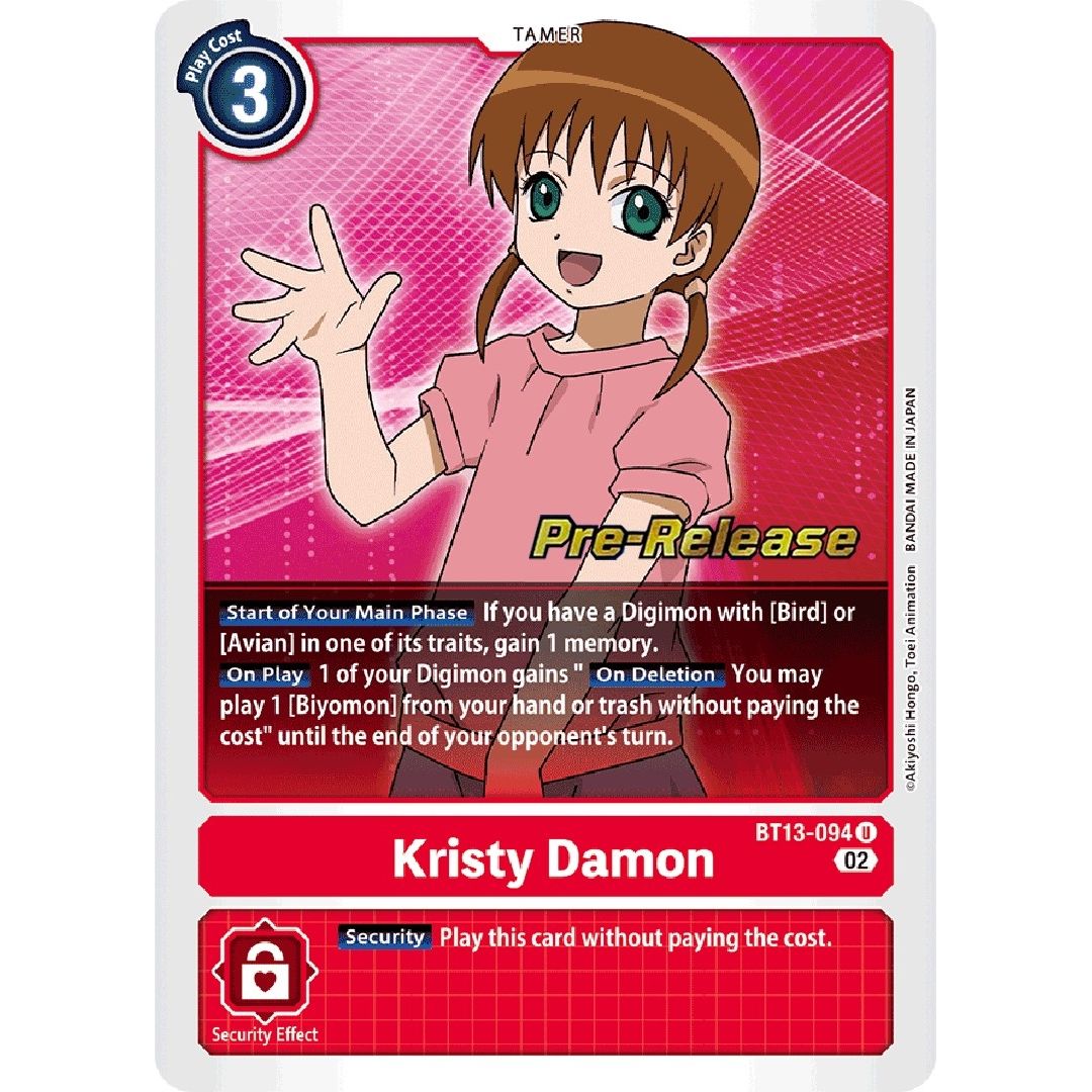 Image for Kristy Damon (BT13-094 U) (BT13_PR) - Digimon Card Game