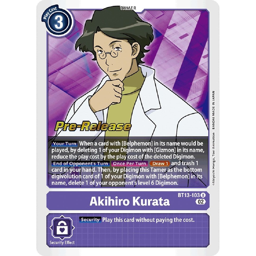 Image for Akihiro Kurata (BT13-103 U) (BT13_PR) - Digimon Card Game