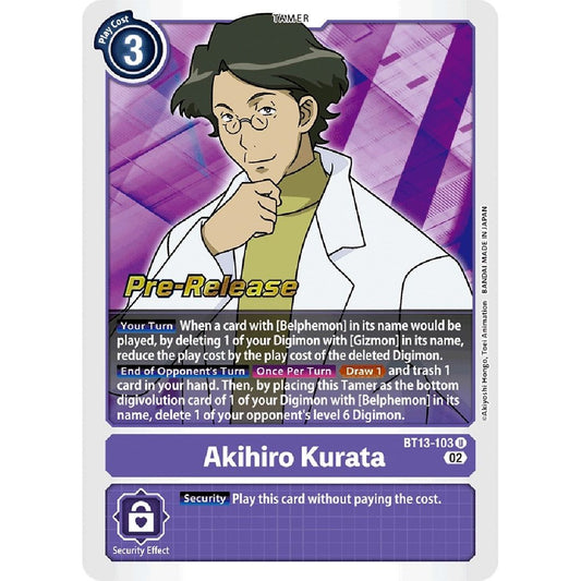 Image for Akihiro Kurata (BT13-103 U) (BT13_PR) - Digimon Card Game