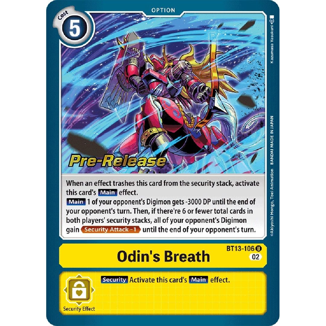 Image for Odin's Breath (BT13-106 U) (BT13_PR) - Digimon Card Game