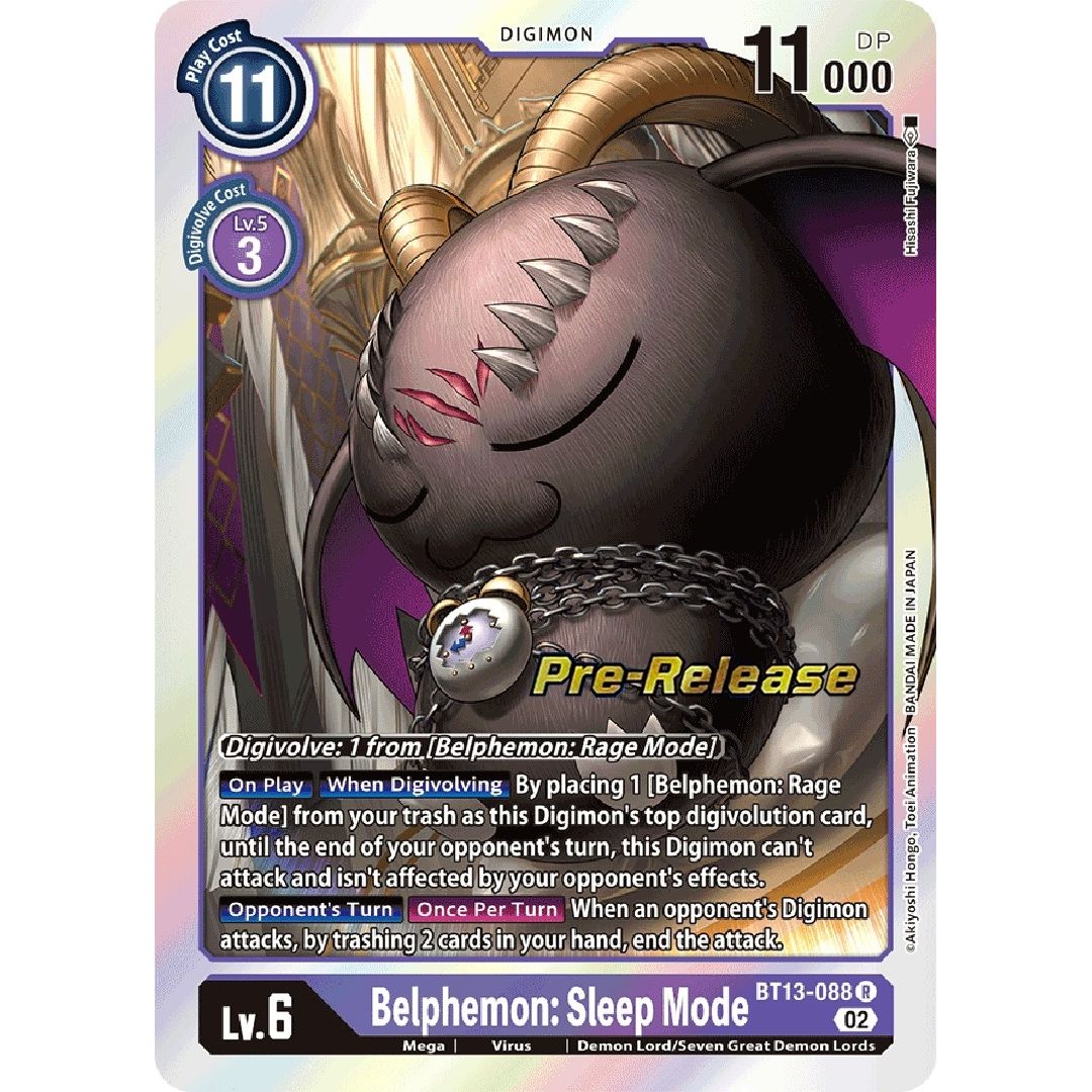 Image for Belphemon: Sleep Mode (BT13-088 R) (BT13_PR) - Digimon Card Game
