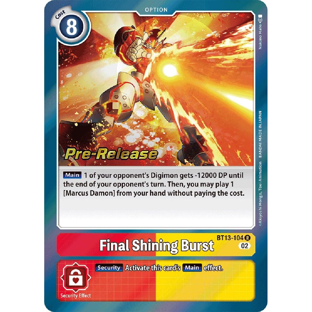 Image for Final Shining Burst (BT13-104 R) (BT13_PR) - Digimon Card Game