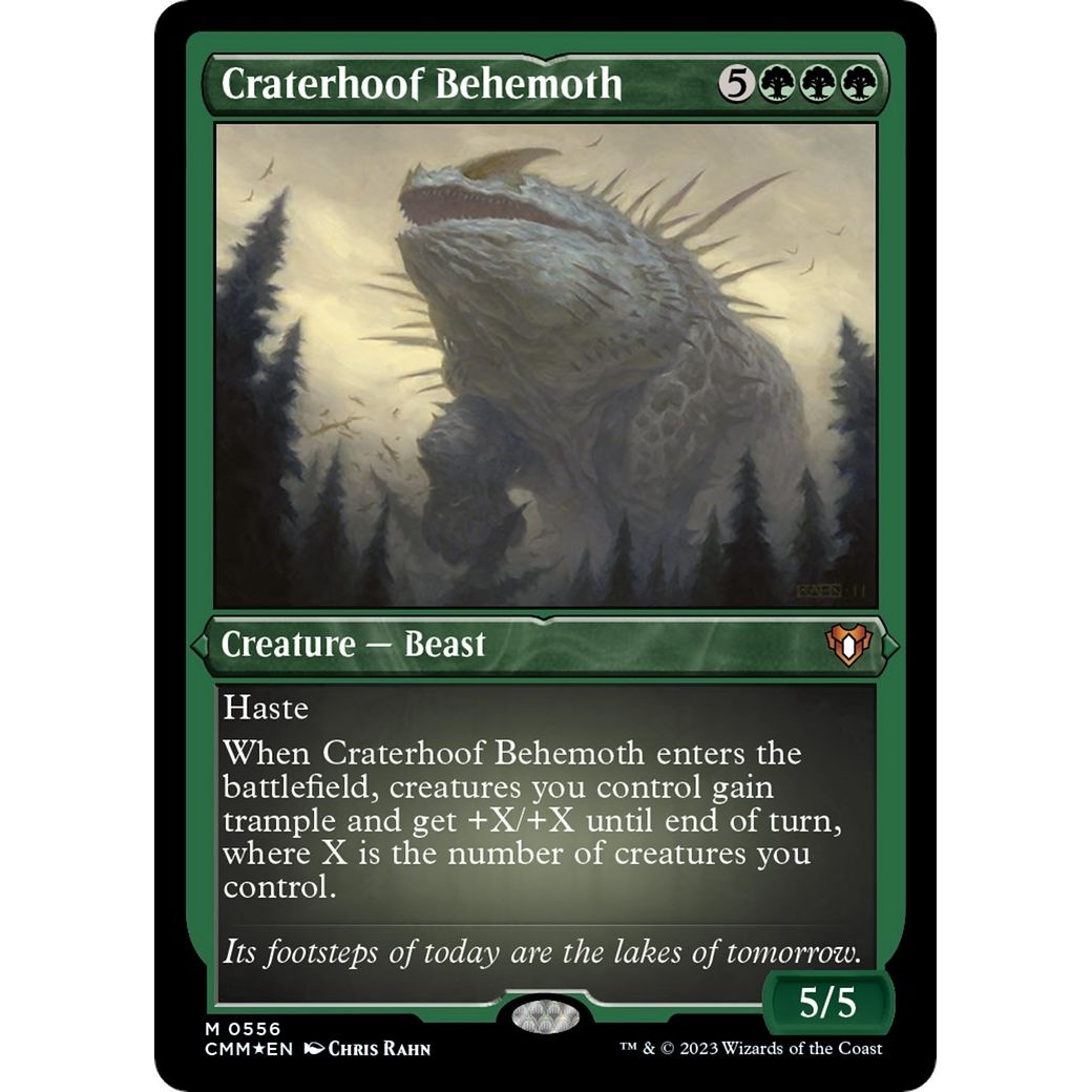 Image for Craterhoof Behemoth (Foil Etched) (556) (CMM) - Magic: The Gathering