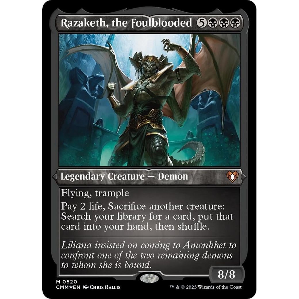 Image for Razaketh, the Foulblooded (Foil Etched) (520) (CMM) - Magic: The Gathering