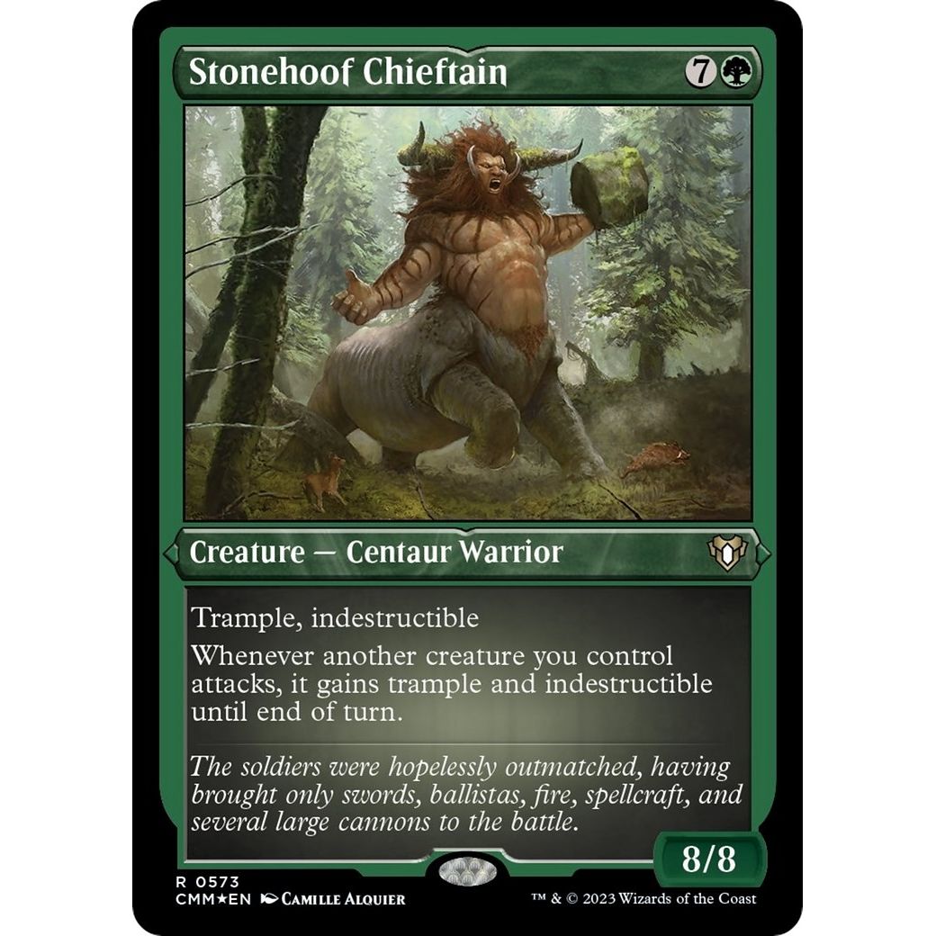 Image for Stonehoof Chieftain (Foil Etched) (573) (CMM) - Magic: The Gathering