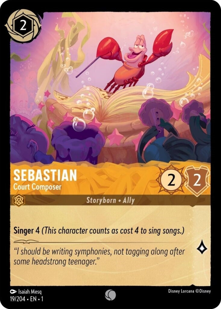 Image for Sebastian - Court Composer (19/204) (1) - Disney Lorcana