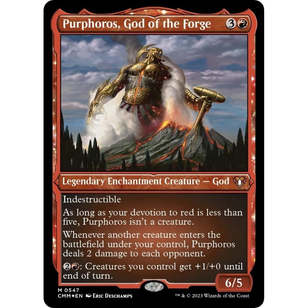 Image for Purphoros, God of the Forge (Foil Etched) (547) (CMM) - Magic: The Gathering