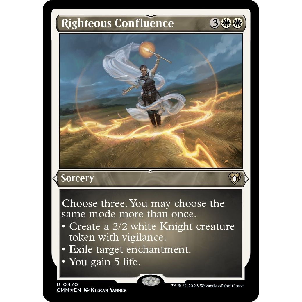 Image for Righteous Confluence (Foil Etched) (470) (CMM) - Magic: The Gathering