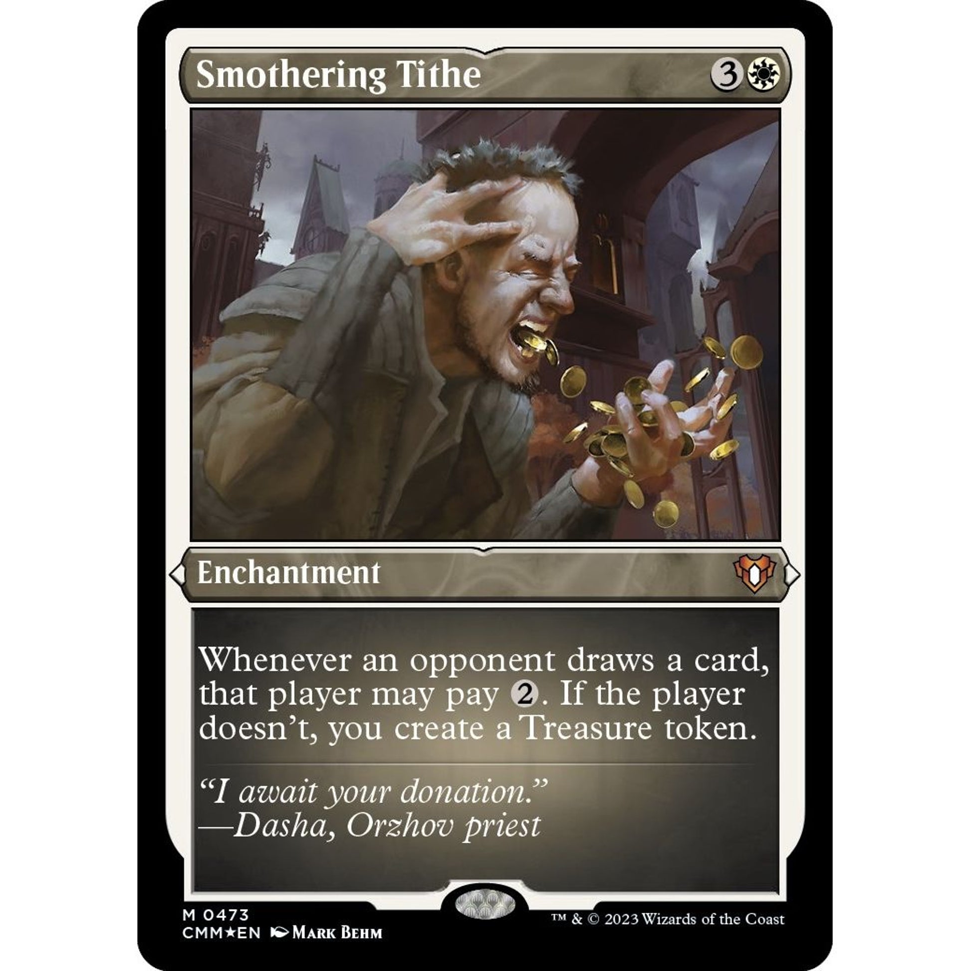 Image for Smothering Tithe (Foil Etched) (473) (CMM) - Magic: The Gathering