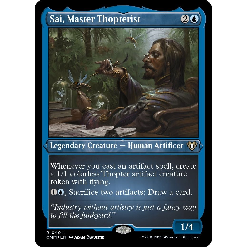 Image for Sai, Master Thopterist (Foil Etched) (494) (CMM) - Magic: The Gathering