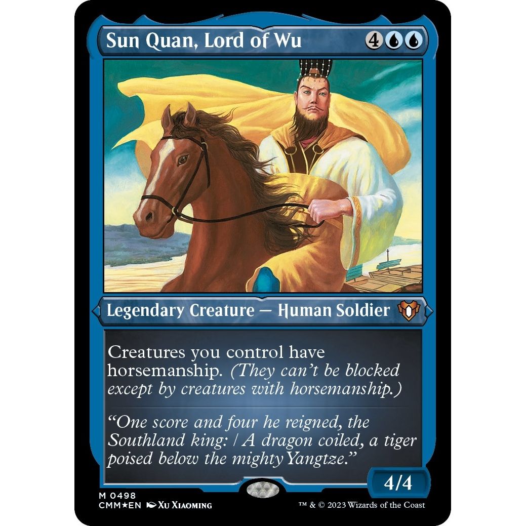 Image for Sun Quan, Lord of Wu (Foil Etched) (498) (CMM) - Magic: The Gathering