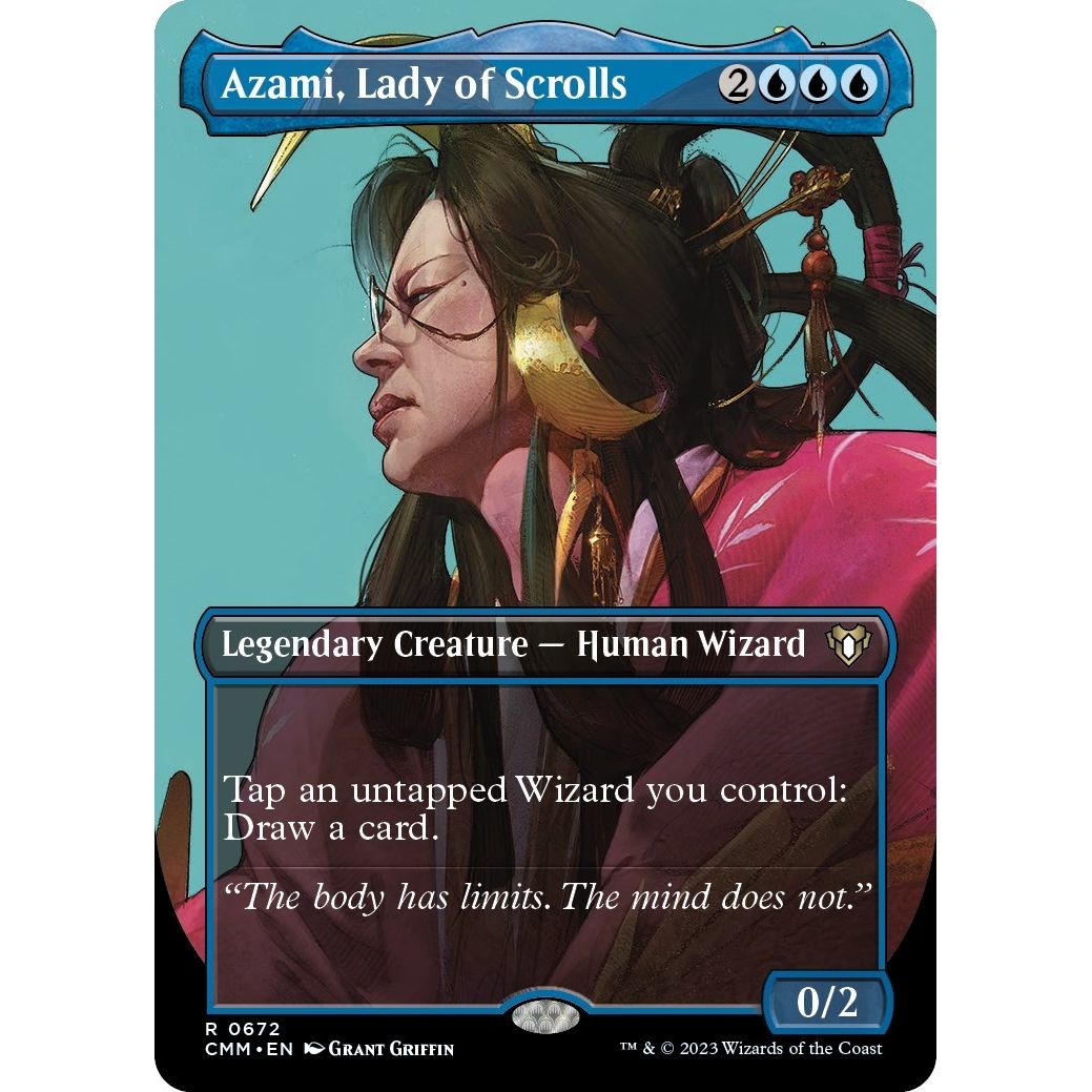 Image for Azami, Lady of Scrolls (Borderless) (672) (CMM) - Magic: The Gathering