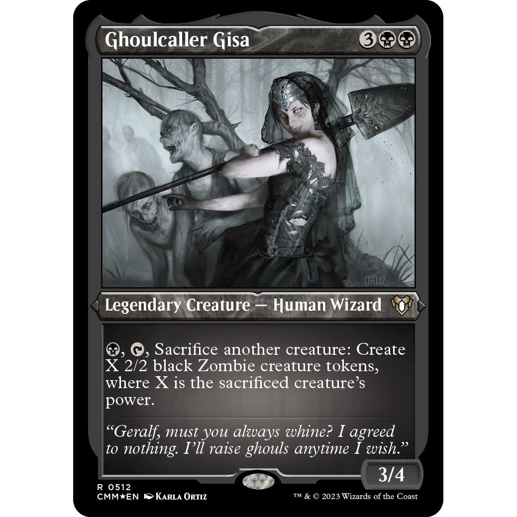 Image for Ghoulcaller Gisa (Foil Etched) (512) (CMM) - Magic: The Gathering