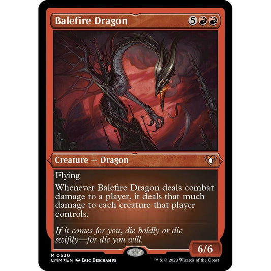 Image for Balefire Dragon (Foil Etched) (530) (CMM) - Magic: The Gathering