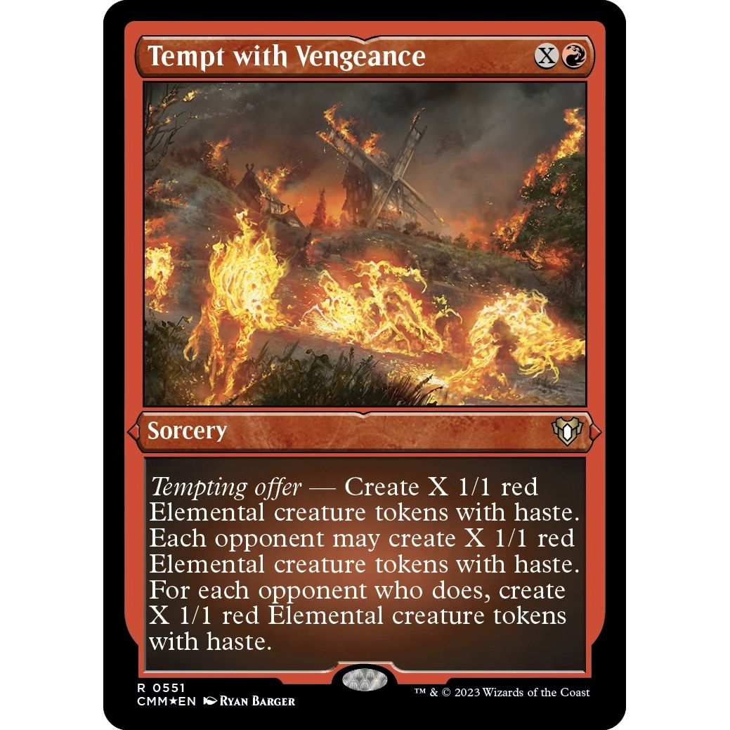 Image for Tempt with Vengeance (Foil Etched) (551) (CMM) - Magic: The Gathering