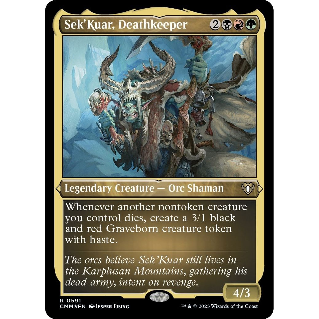 Image for Sek'Kuar, Deathkeeper (Foil Etched) (591) (CMM) - Magic: The Gathering