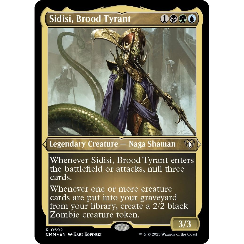 Image for Sidisi, Brood Tyrant (Foil Etched) (592) (CMM) - Magic: The Gathering