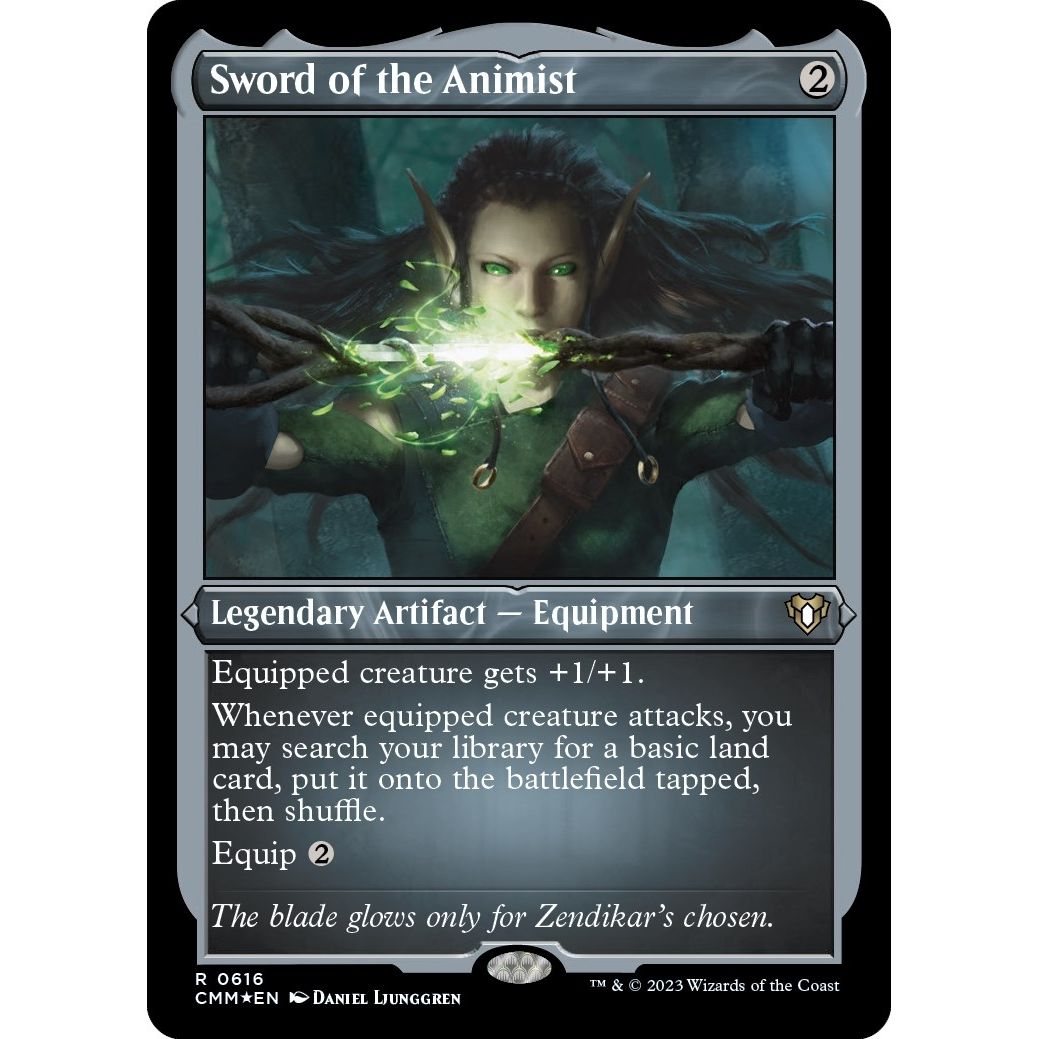 Image for Sword of the Animist (Foil Etched) (616) (CMM) - Magic: The Gathering
