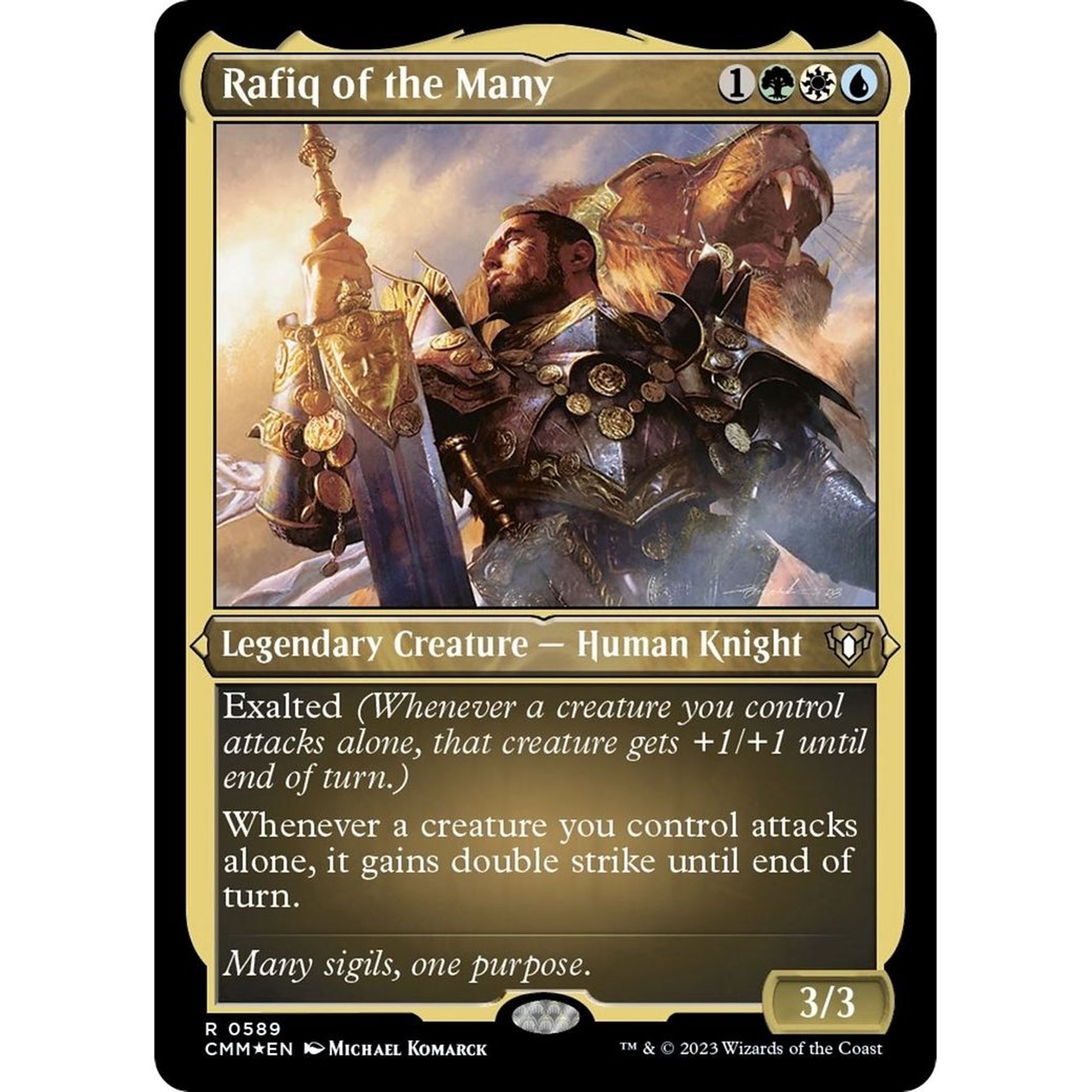 Image for Rafiq of the Many (Foil Etched) (589) (CMM) - Magic: The Gathering
