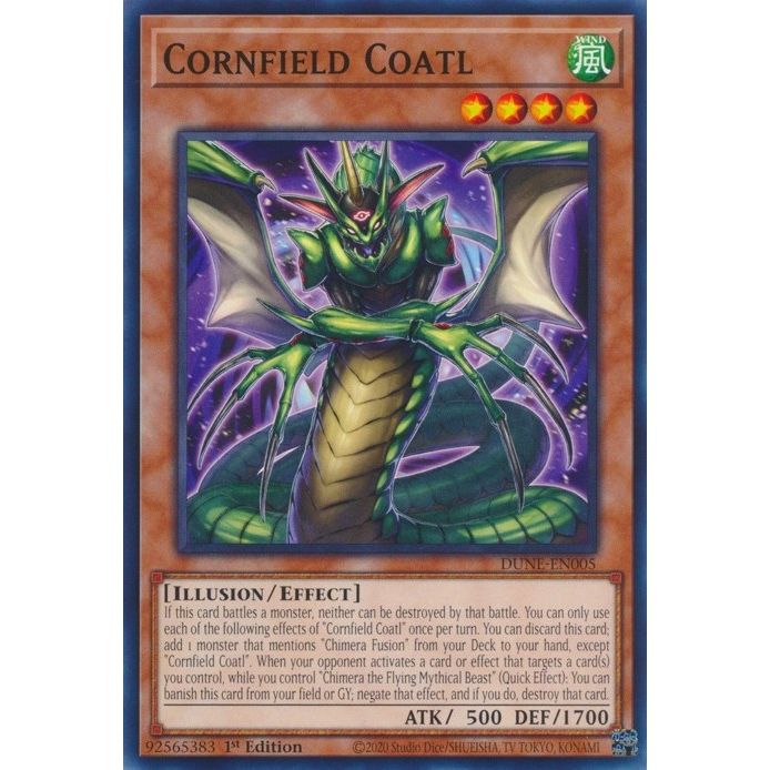 Image for Cornfield Coatl (DUNE-EN005) (DUNE) - YuGiOh