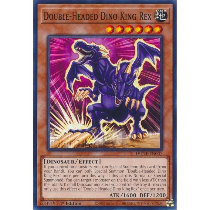 Image for Double-Headed Dino King Rex (DUNE-EN007) (DUNE) - YuGiOh