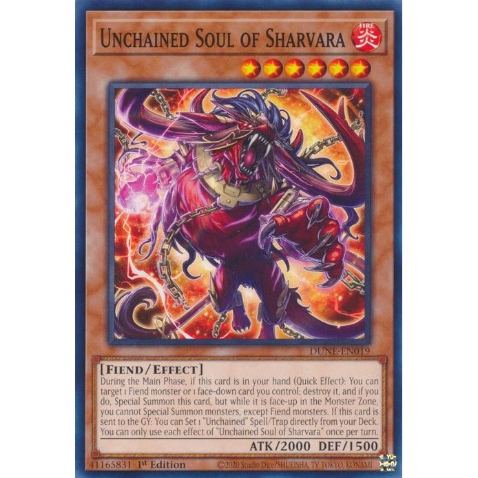 Image for Unchained Soul of Sharvara (DUNE-EN019) (DUNE) - YuGiOh