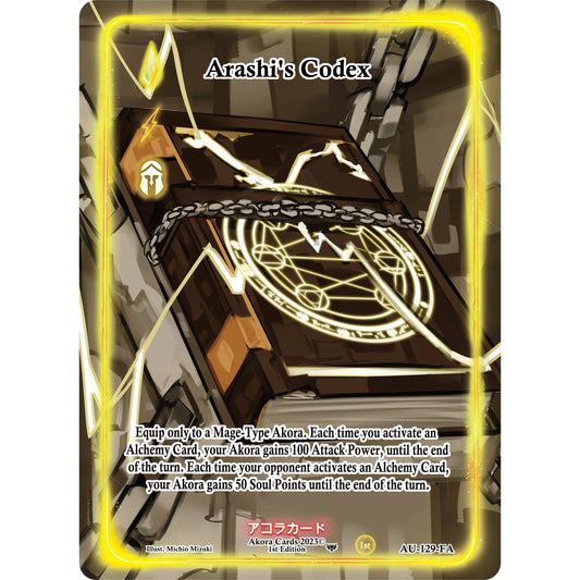 Image for Arashi's Codex (Full Art) (AU-129-FA) (AU1E) - Akora TCG