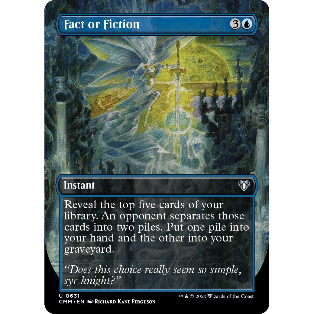 Image for Fact or Fiction (Borderless) (631) (CMM) - Magic: The Gathering