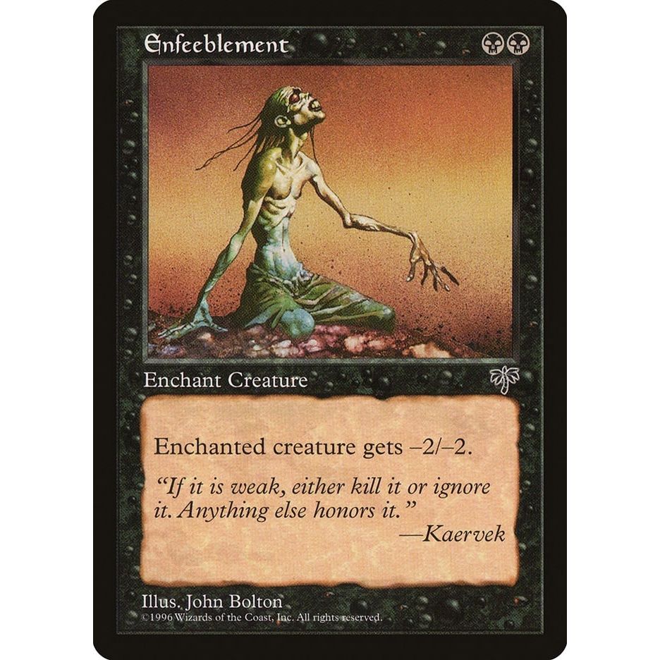 Image for Enfeeblement (MIR) - Magic: The Gathering