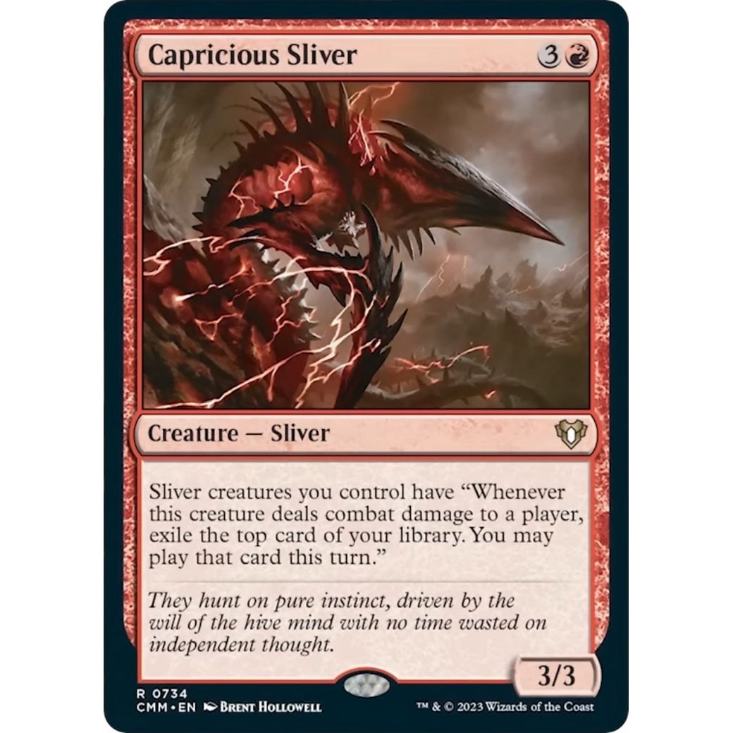 Image for Capricious Sliver (734) (CMM) - Magic: The Gathering