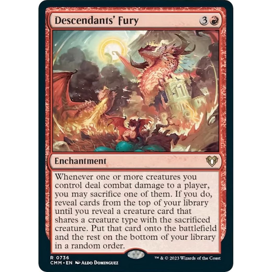 Image for Descendants' Fury (736) (CMM) - Magic: The Gathering