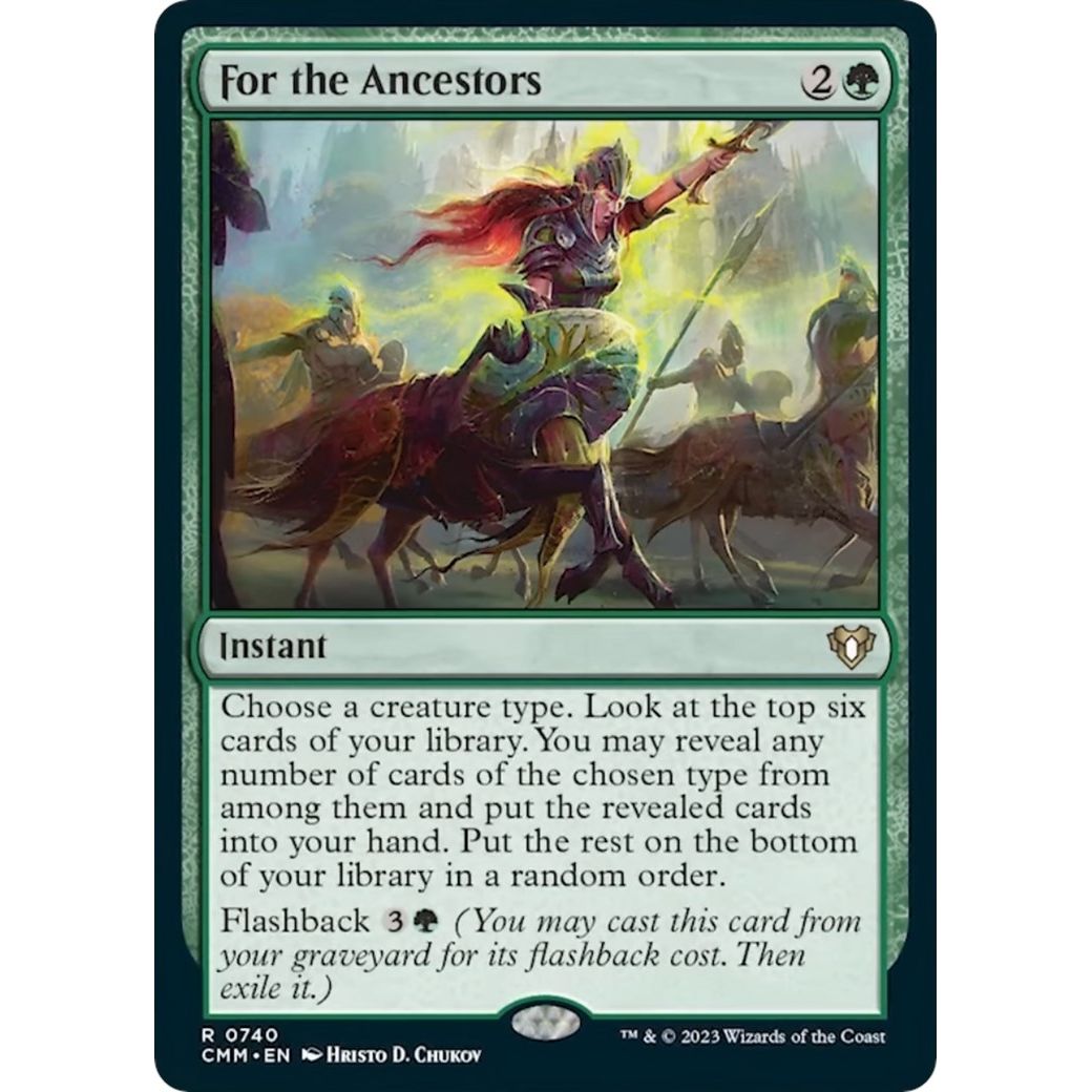 Image for For the Ancestors (740) (CMM) - Magic: The Gathering