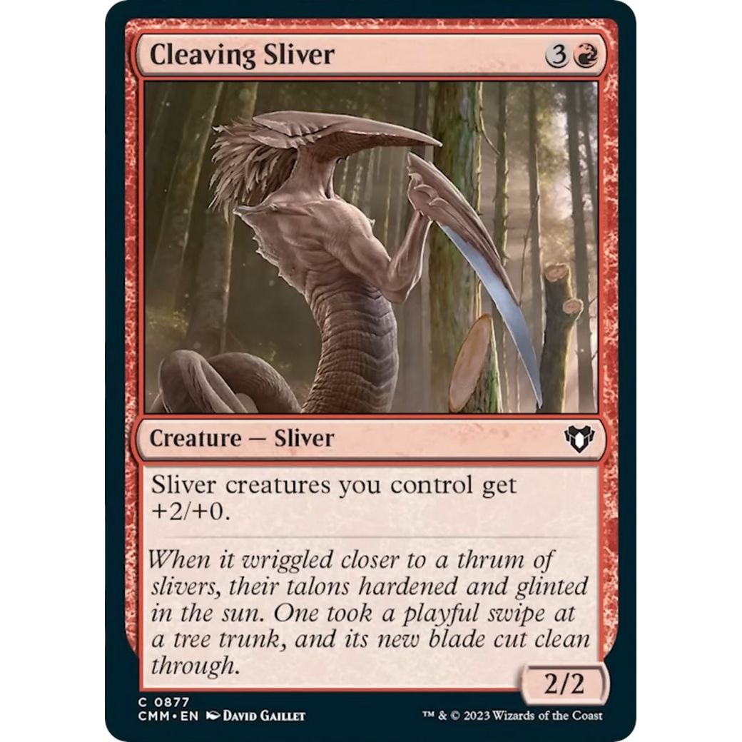 Image for Cleaving Sliver (877) (CMM) - Magic: The Gathering
