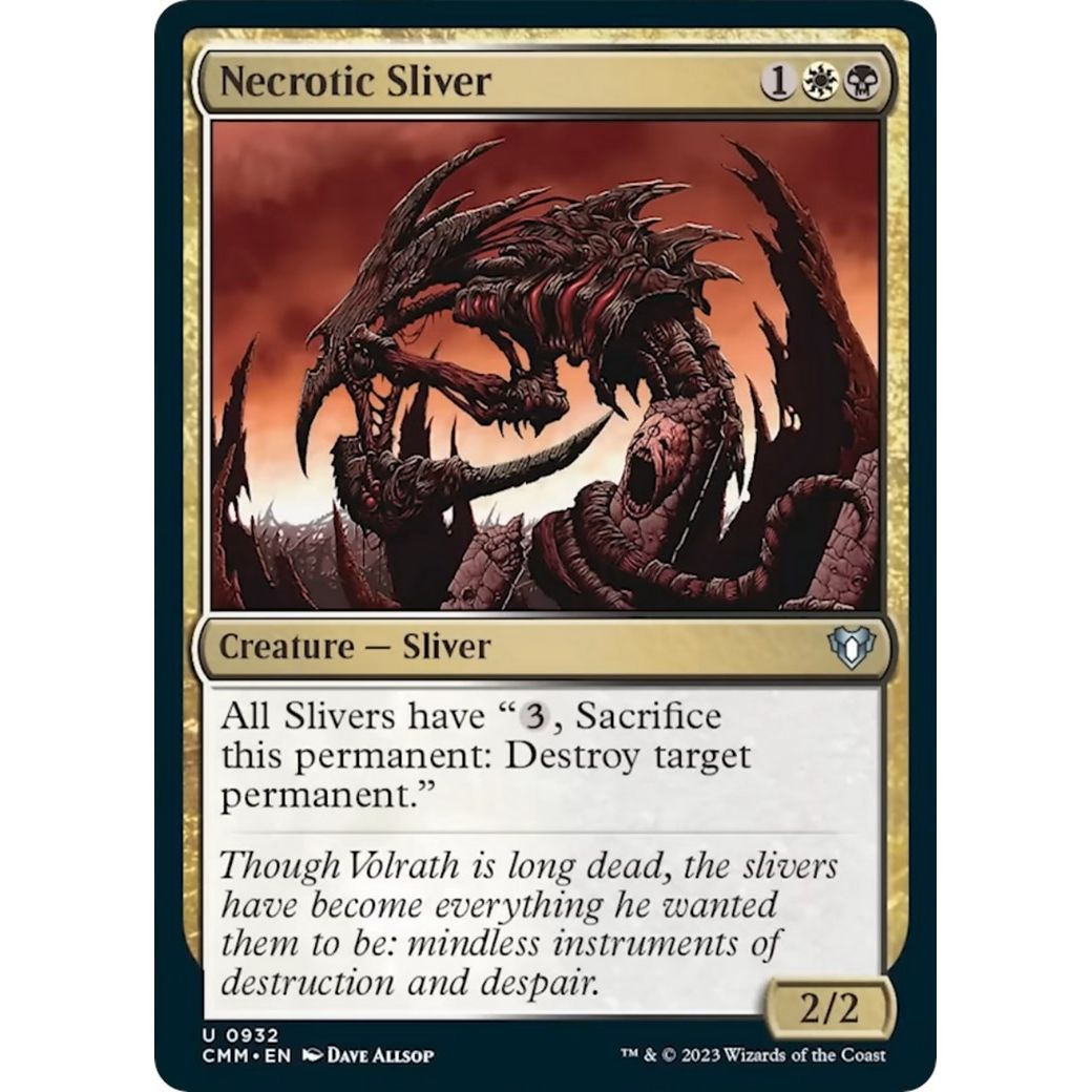Image for Necrotic Sliver (932) (CMM) - Magic: The Gathering