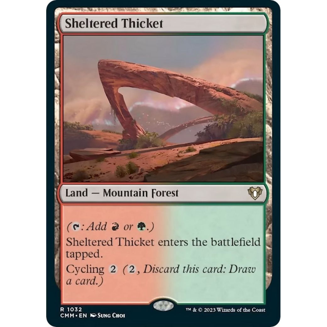 Image for Sheltered Thicket (1032) (CMM) - Magic: The Gathering