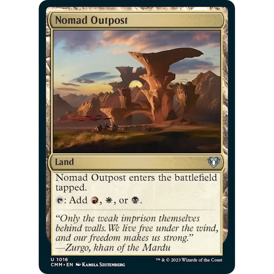 Image for Nomad Outpost (1016) (CMM) - Magic: The Gathering