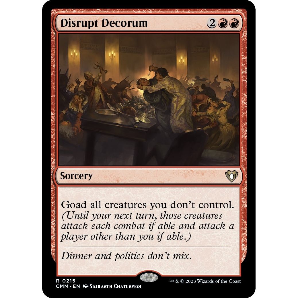 Image for Disrupt Decorum (215) (CMM) - Magic: The Gathering