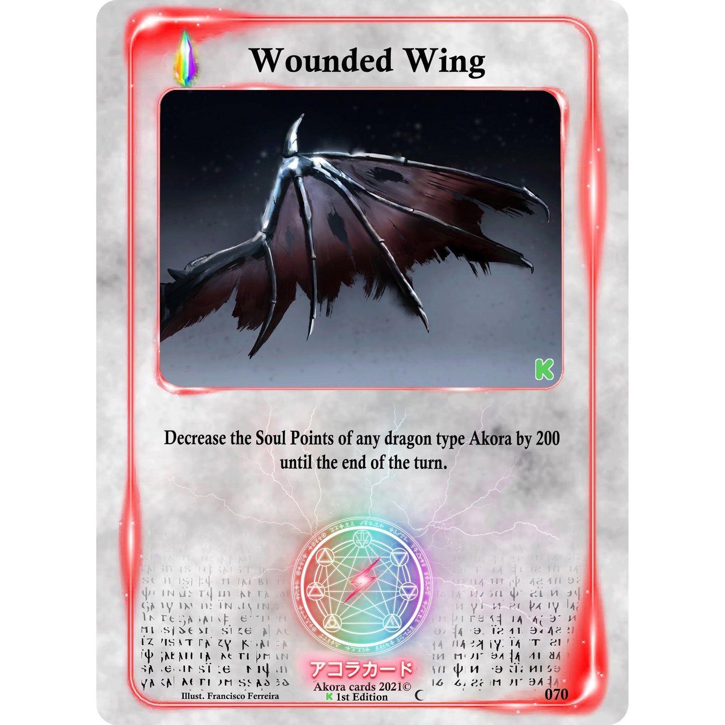 Image for Wounded Wing (070) (SWKE) - Akora TCG