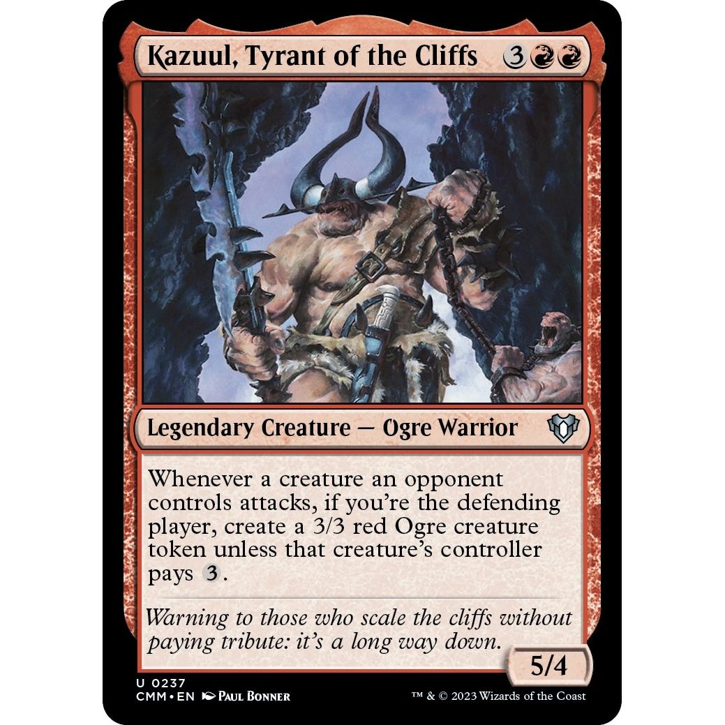 Image for Kazuul, Tyrant of the Cliffs (237) (CMM) - Magic: The Gathering