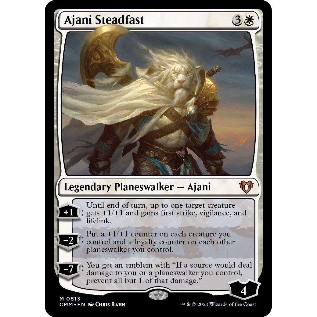Image for Ajani Steadfast (813) (CMM) - Magic: The Gathering