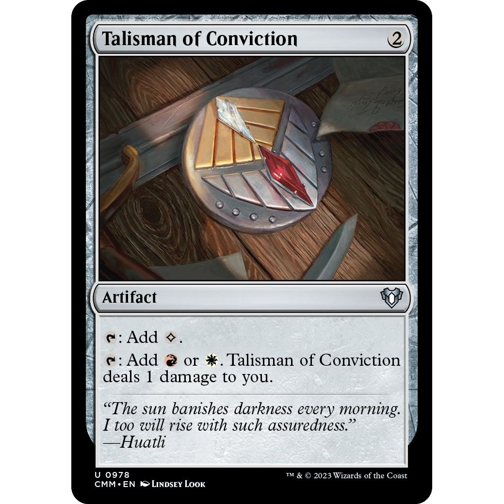 Image for Talisman of Conviction (978) (CMM) - Magic: The Gathering