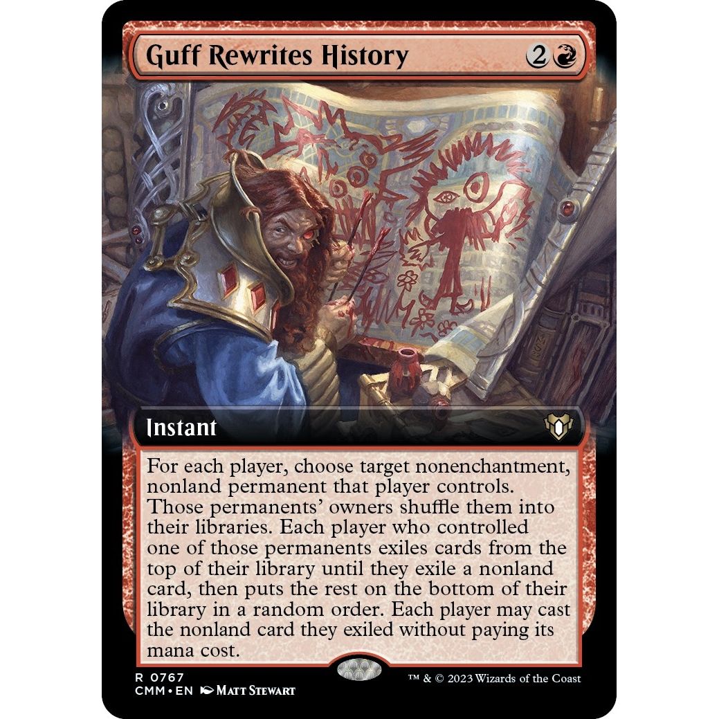 Image for Guff Rewrites History (Extended Art) (767) (CMM) - Magic: The Gathering
