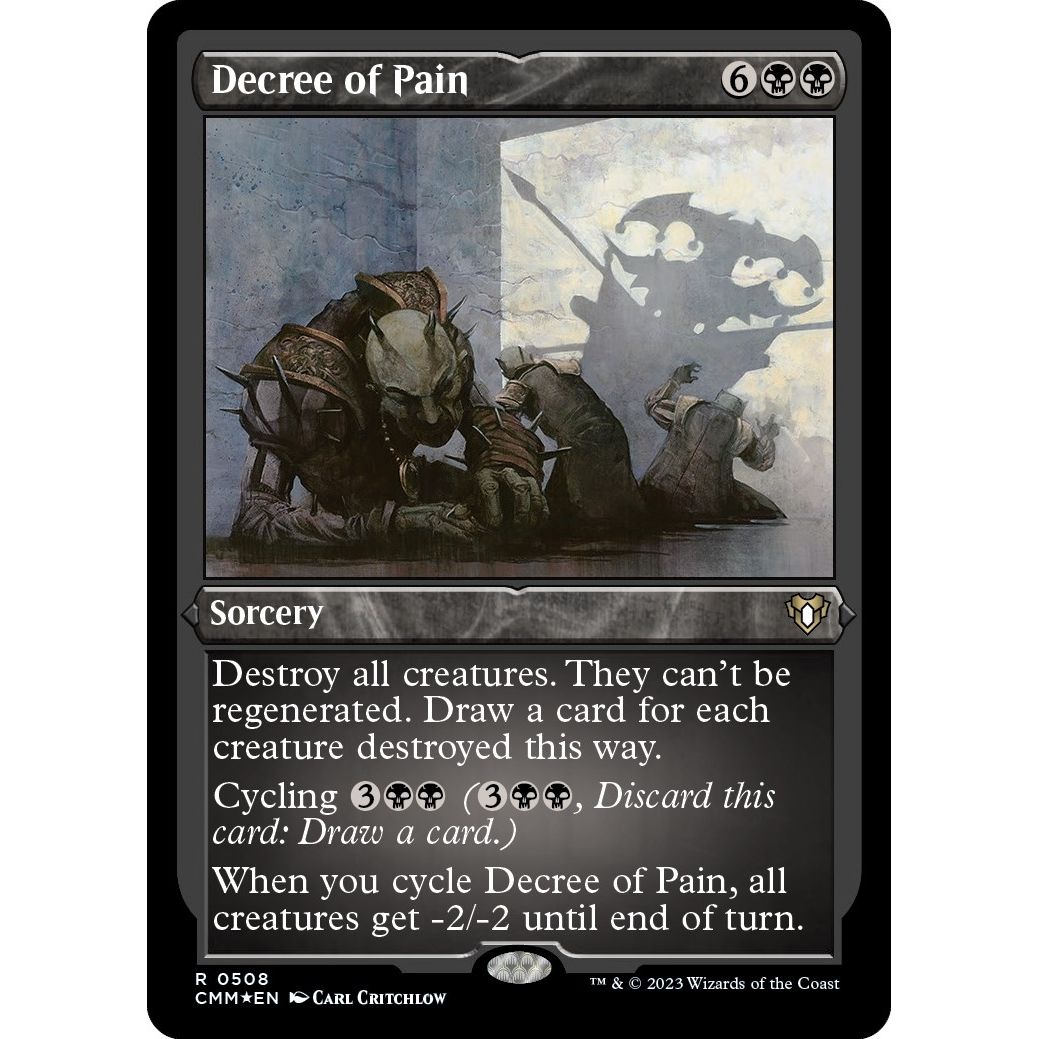 Image for Decree of Pain (Foil Etched) (508) (CMM) - Magic: The Gathering