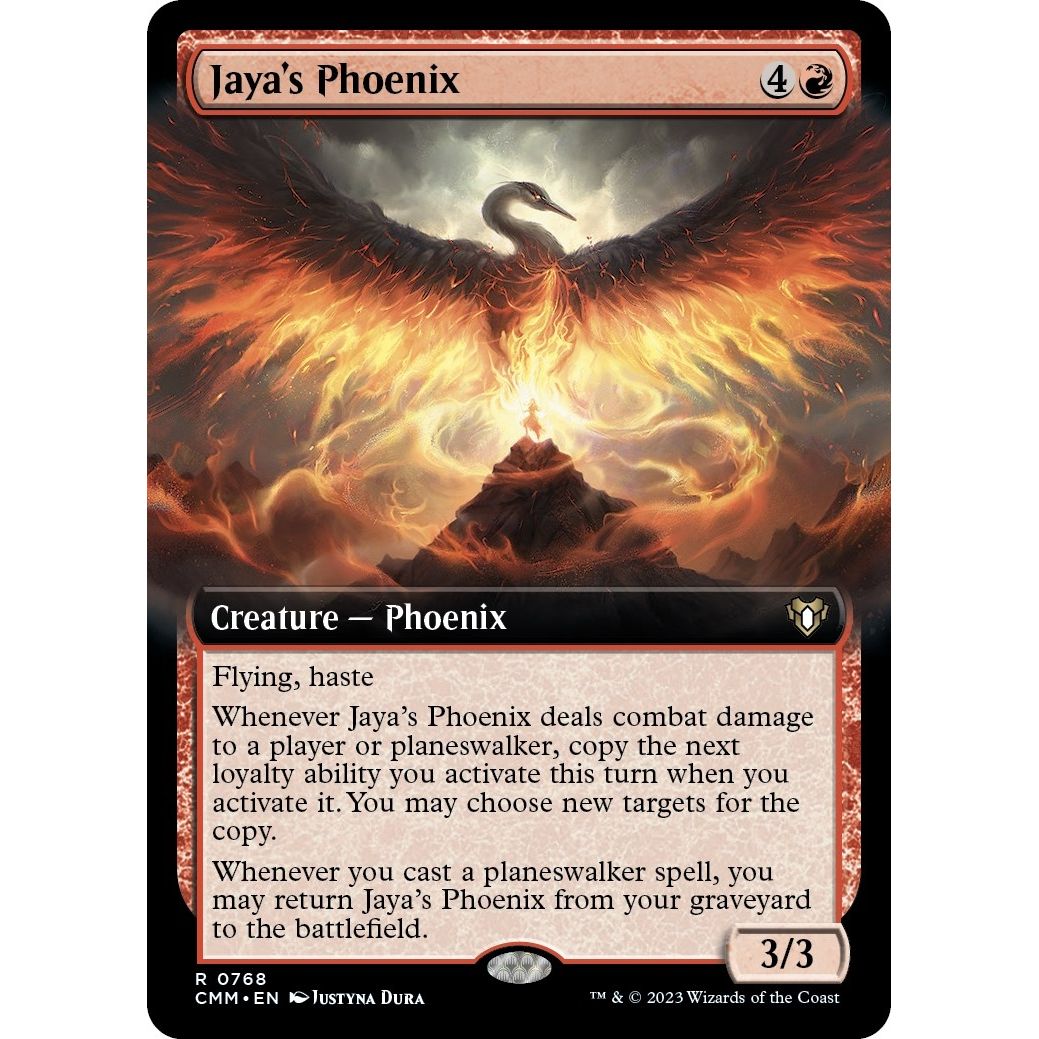 Image for Jaya's Phoenix (Extended Art) (768) (CMM) - Magic: The Gathering