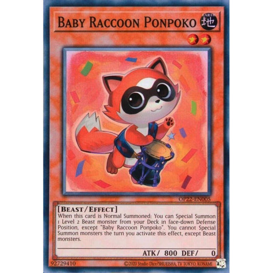 Image for Baby Raccoon Ponpoko (OP22-EN005) (OP22) - YuGiOh