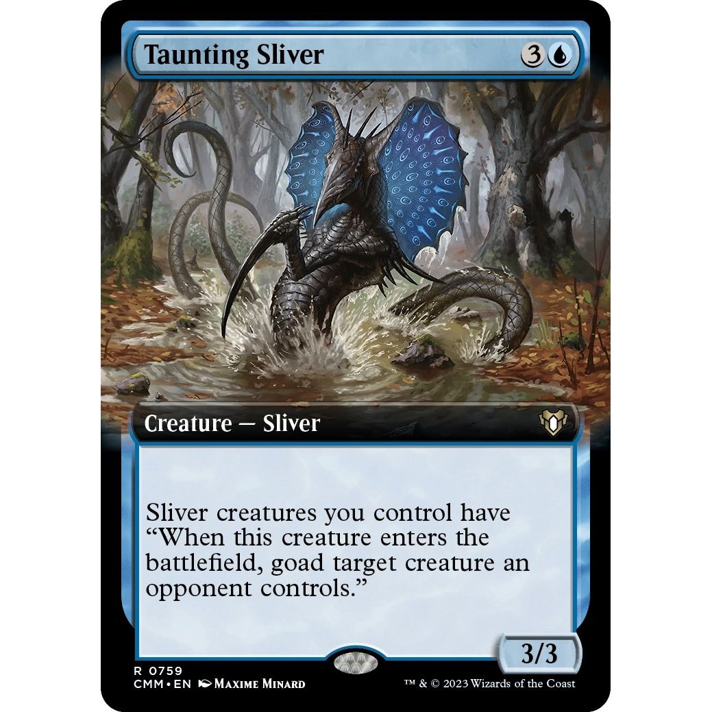 Image for Taunting Sliver (Extended Art) (759) (CMM) - Magic: The Gathering